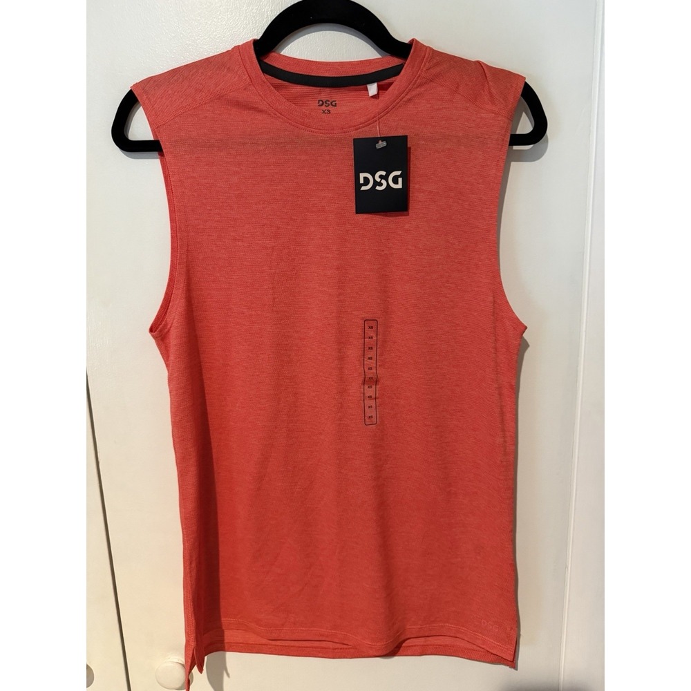 DSG Men's Movement Tank Cabana Coral Size XS Running Training Gymwear Activewear